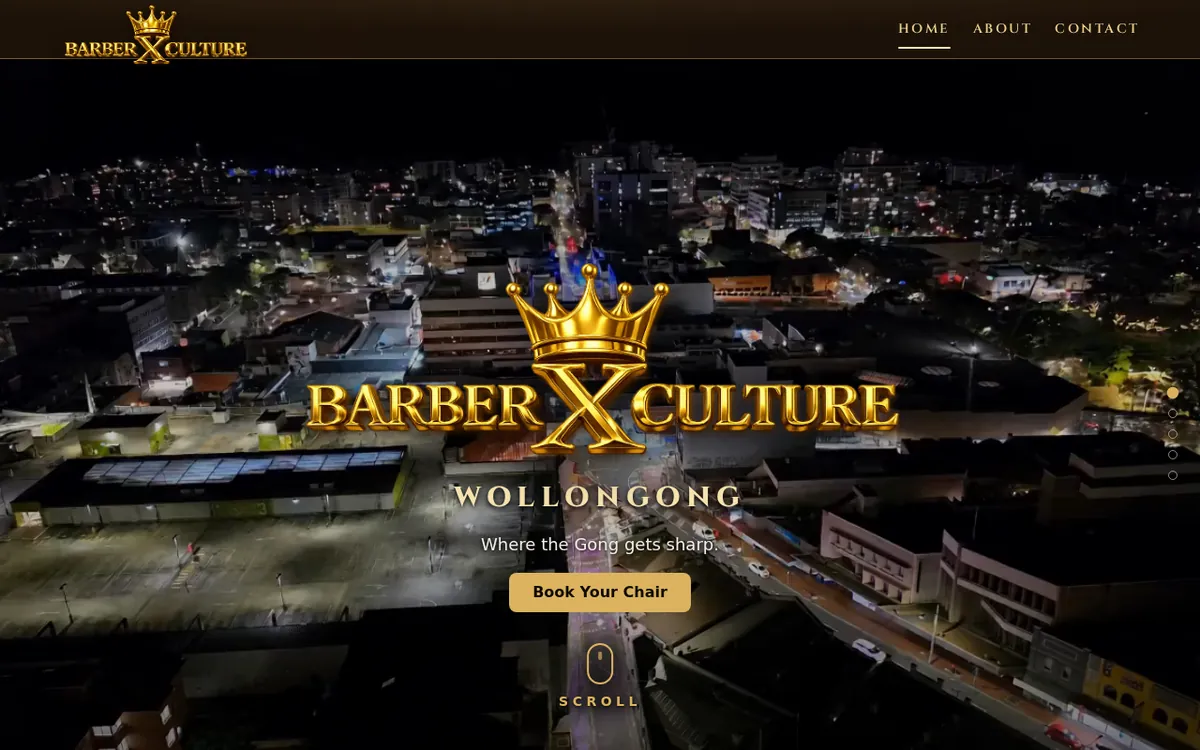 BarberXculture website homepage
